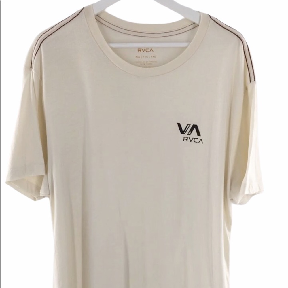 RVCA Cream Short Sleeve T Shirt Size XXL